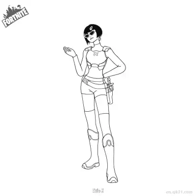 Free printable Evie X 02 Coloring Page - Free PDF Printable Fortnite Coloring Sheets coloring page